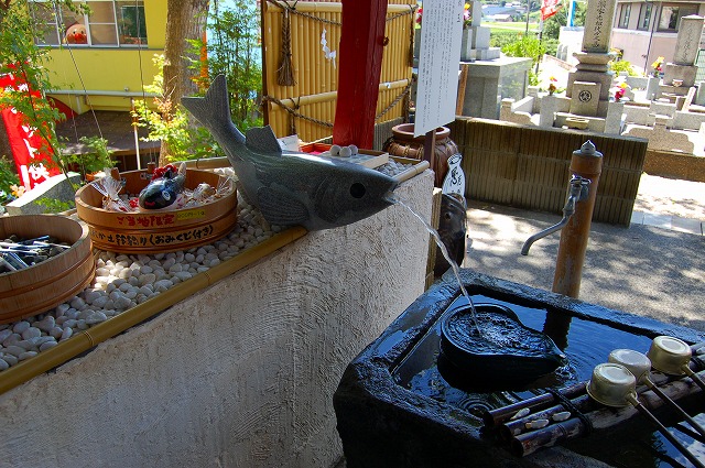 メダカ寺の手水舎