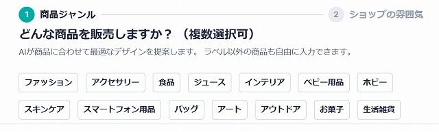 希望する「商品ジャンル」