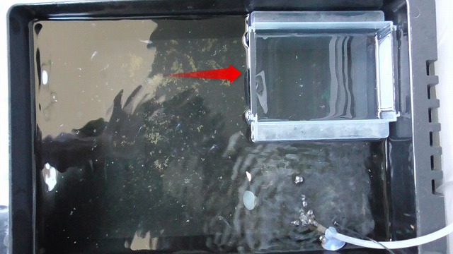 NV BOX13に浮かべた隔離ケース